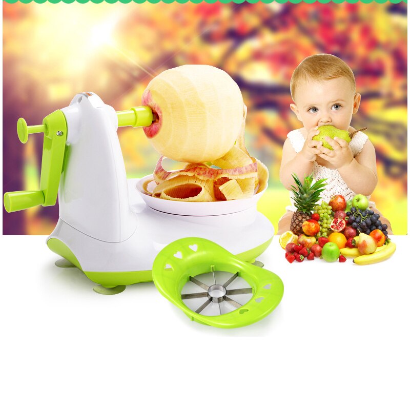 Pelador de frutas portátil, manivela de mano para pelador de manzanas, pelador, utensilios de cocina, utensilios Zesters ecológicos