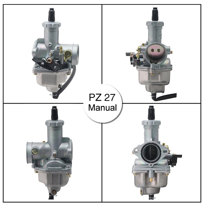 Sclmotos- Motorcycle PZ27 Carburetor with Starter valve Carb For XR CRF 100cc 125cc 150cc 200cc Pit Dirt Bike 3 Wheeler Go Cart