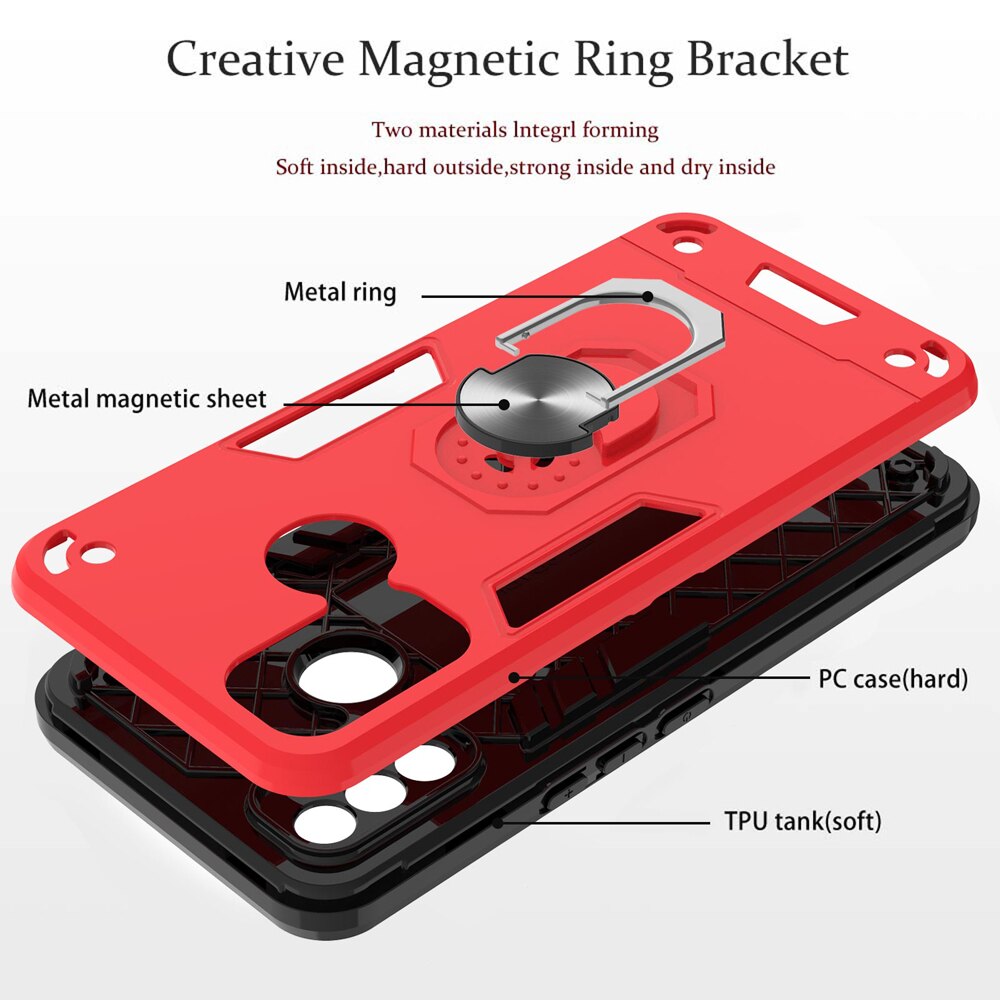 Hybrid Ring Holder Armor Case For TECNO SPARK 7 Case Spark 6 Go Shockproof Kickstand Cover Camon 17 Pro Pova 2 Phone Cases Funda
