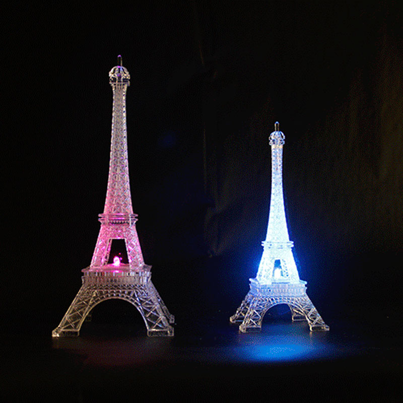 Eiffel Tower Night Light LED Small Lamp Desk Bedroom Home Romantic Decor