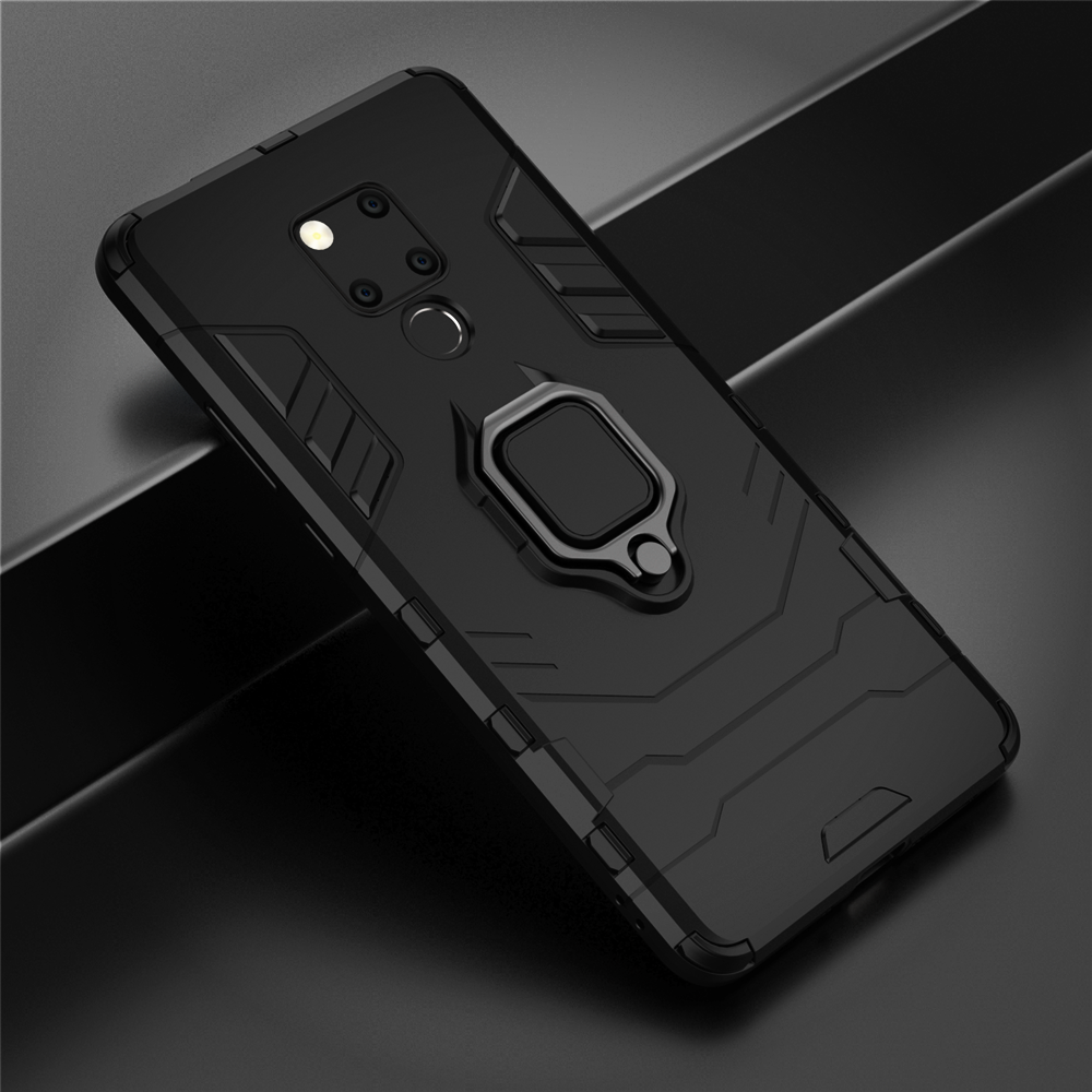 Capa de silicone com suporte de anel para huawei mate 20x, capa protetora de celular à prova de choque