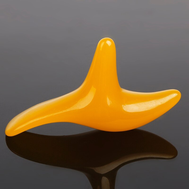 Maange driehoekige hars gele voetmassage voor triggerpointtherapie pedicure lichaamsmassage-apparaat bevordert de bloedsomloop