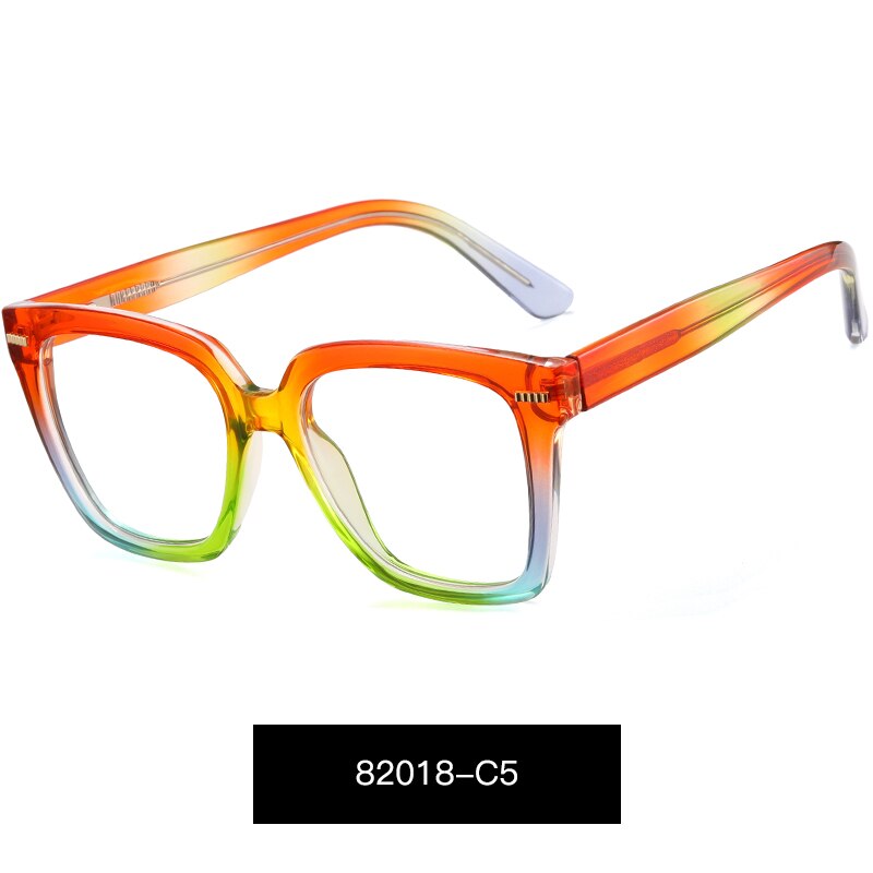 Women Glasses Frame Optical Prescription Eyewear TR-90 Plastic Full Rim Flexible Eyeglasses Man and Woman Colorful: C5