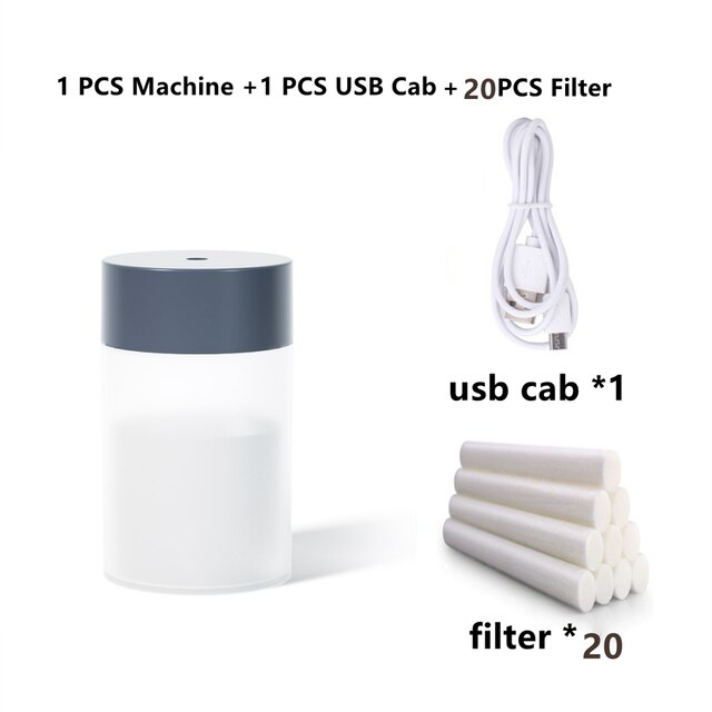220ML Portable USB Small Water Ultrasonic Spray Humidifier Mini Visual level Desktop Atomizer for Car Home Office: 2-20