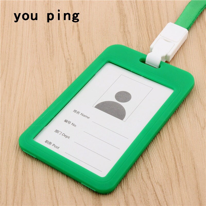 Lanyards korthylse kredittkort merket holder lanyards badge holder sykepleier navneskilt id merke holder id kort holder: Grønn