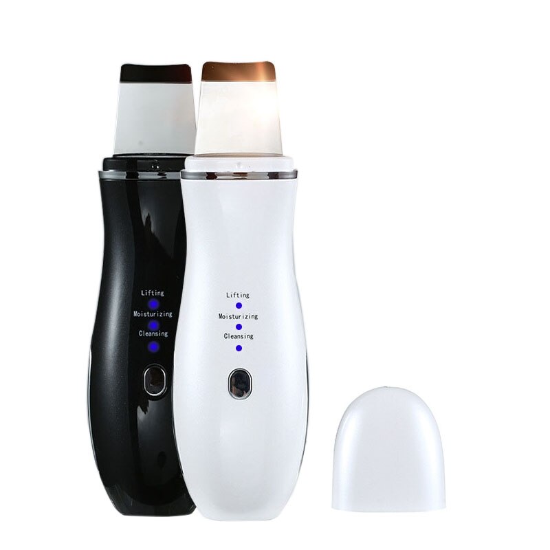 Ultraschall Ionen Gesichts Reiniger Reinigung Spachtel Peeling Vibration Mitesser Entfernung Peeling Gesicht Haut Wäscher Wiederaufladbare