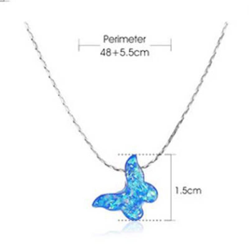 Romantische Farbe Harz Schlüsselbein Kette Halskette Für Frauen Trendy Sterne Liebe Schmetterling Anhänger Halskette Schmuck Mädchen: Butterfly / Blau