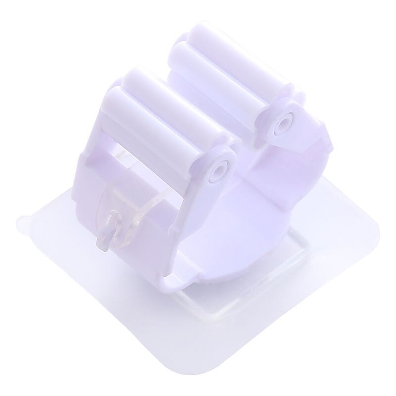 1Pc wycierać uchwyt na miotłę naścienny uchwyt na mopa gospodarstwa domowego klej robić przechowywania wieszak na miotły wieszak na mopa stojaki kuchnia Organizer łazienkowy: 3