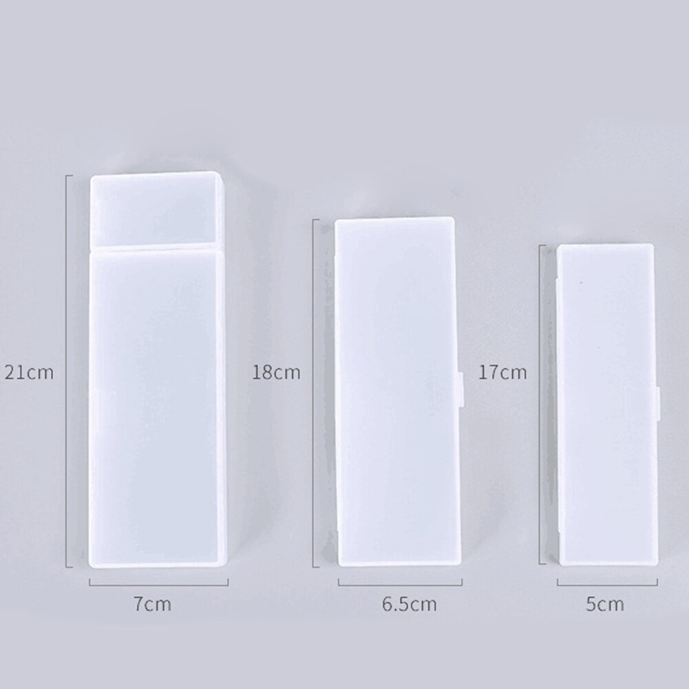 Transparent Frosted Large Capacity Pen Box Pencil Case Stationery Holder