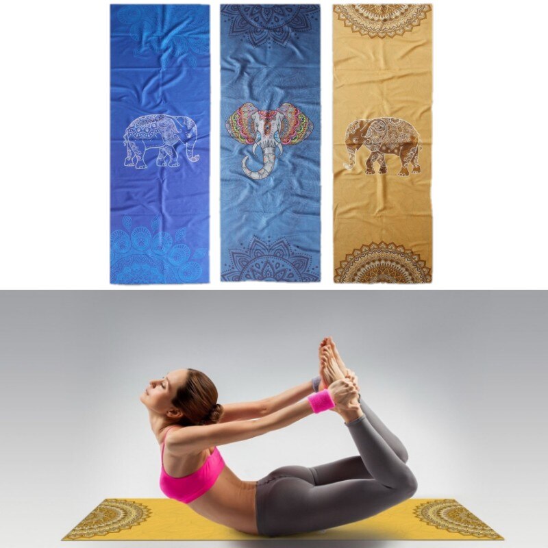 Skrittmønster sklisikker yogamattehåndkle sport Fitness treningsstudio trening pilates trening bærbar treningsdekke teppe treningsstudio håndkle