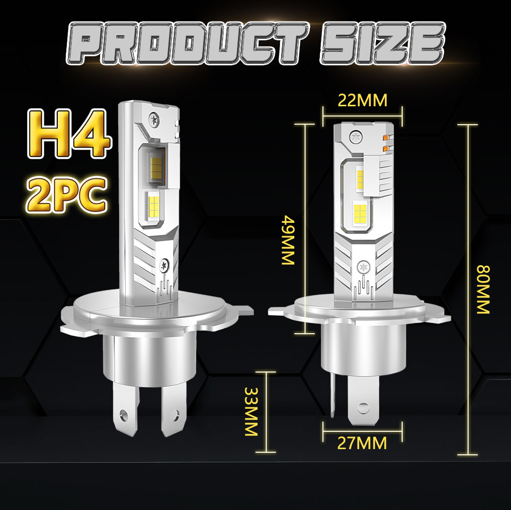 Żarówki samochodowe H4 Bi doprowadziło CANBUS Światła drogowe/mijania mini reflektory o dużej mocy wtyczka&bawić się Bezprzewodowe światła przeciwmgielne 6000K 12V