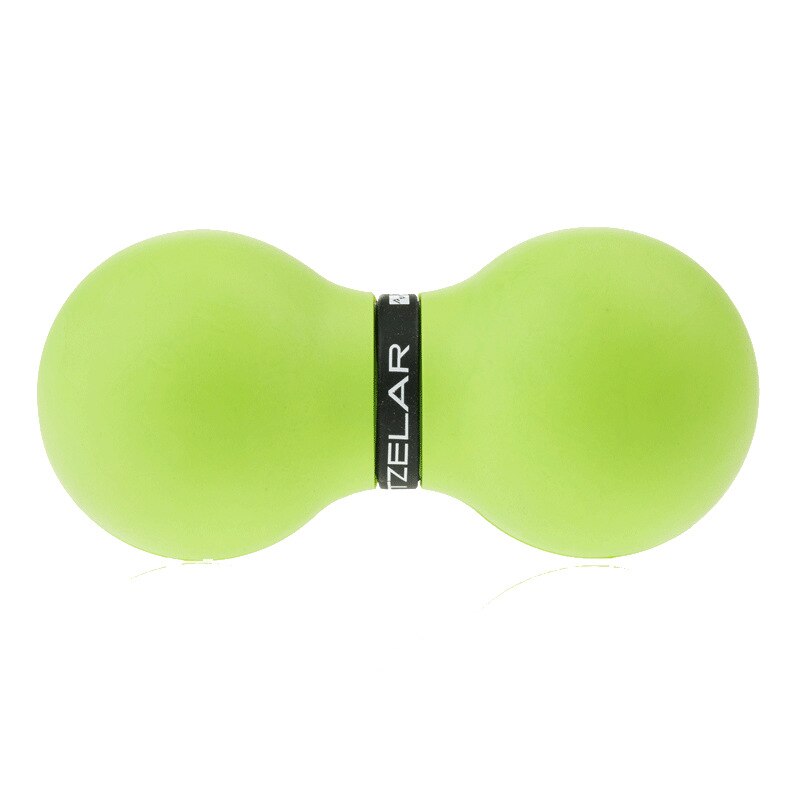 Bola de masaje Plantar bolas tipo cacahuete equipo de Fitness Bola de masaje de hogar relajante músculo mano Meridiana por película bola cuello y S: Green Rubber Conjoined Ball