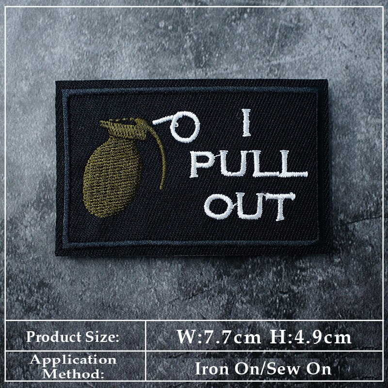 Black And White Text DIY Cloth Iron On Embroidered Badges Patches For Clothes Stickers Humorous Sentence