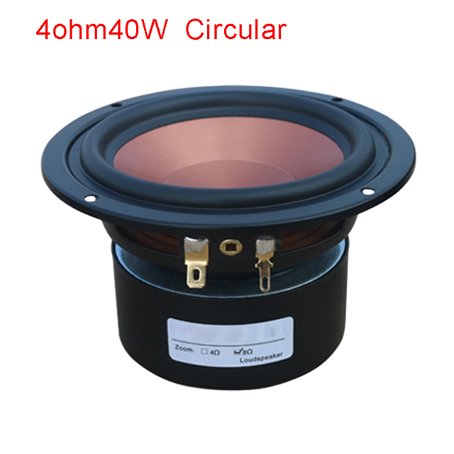 4 Inch Mid Range Bass Speaker 40W 4Ohm 8Ohm Mid Woofers Hifi Audio Speaker 25 Core Achter Deur Luidspreker boekenplank Luidspreker Diy: 1Pc 4Ohm Circular