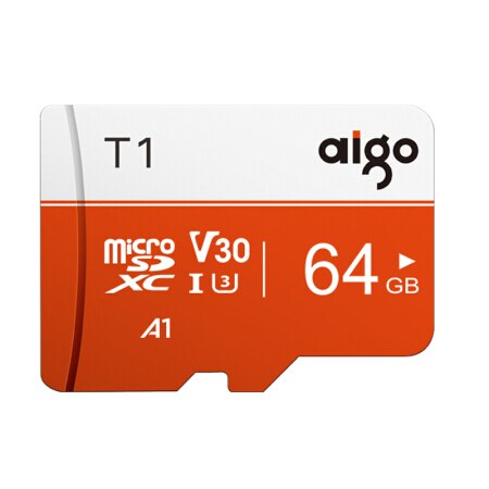 100%  original aigo micro sd kort klass 10 tf kort 16gb 32gb 64gb 128gb 256gb max 80mb/ s minneskort för samrtphone och bordsdator: 64gb