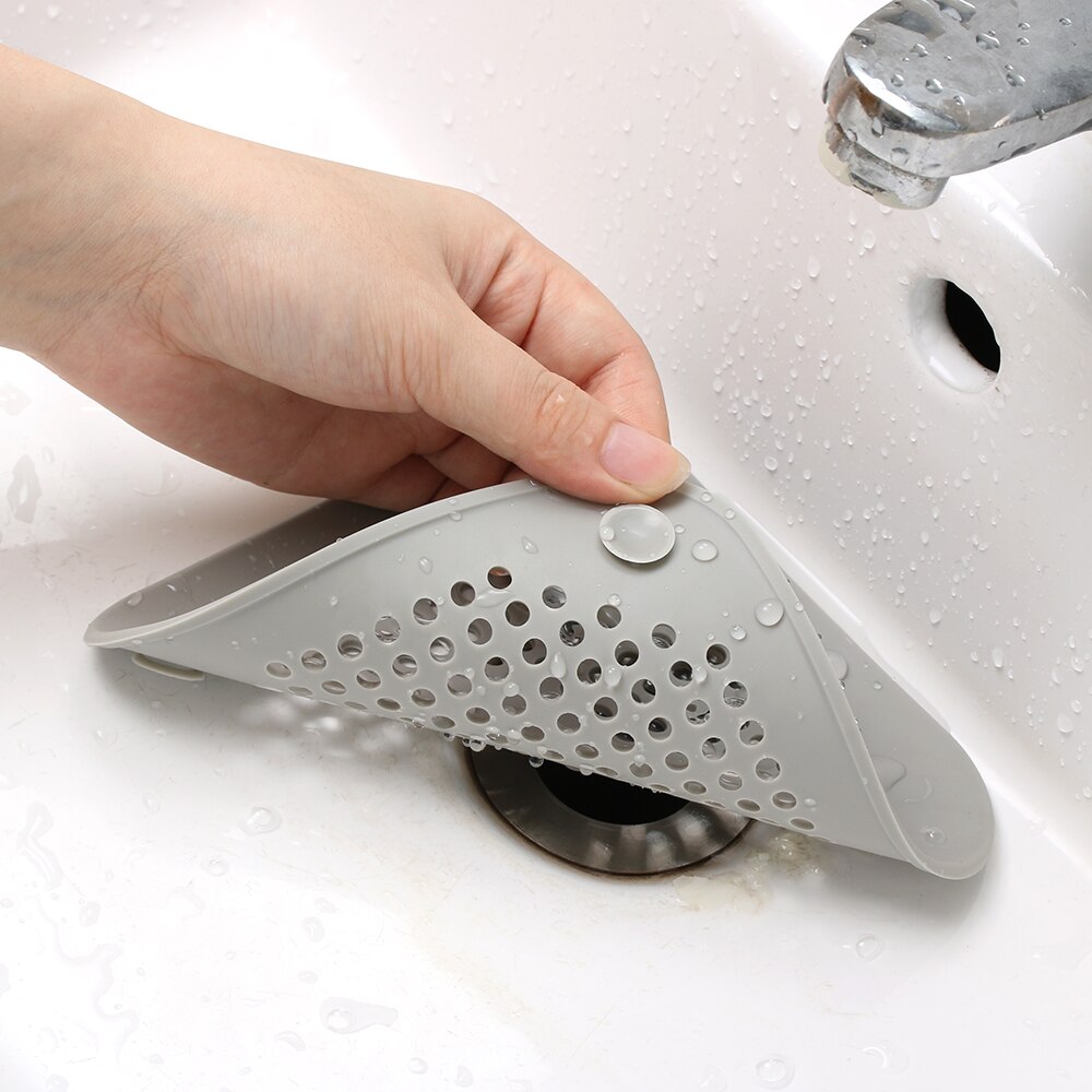 Atrapapelo redondo de silicona para fregadero, colador de drenaje, filtro de ducha, tapón de agua de goma, tapón desodorante para cocina y baño, tapón para el pelo