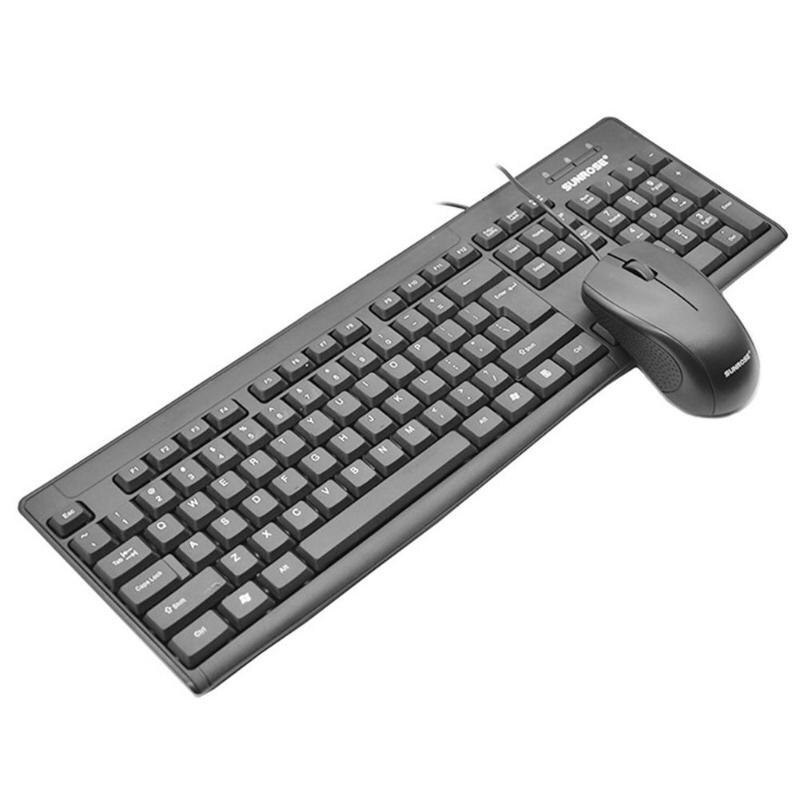 Business Keyboard for Computer 104 Keys USB Wired Silent Keyboard for Business Office Tablet Laptop Comfortable Feel