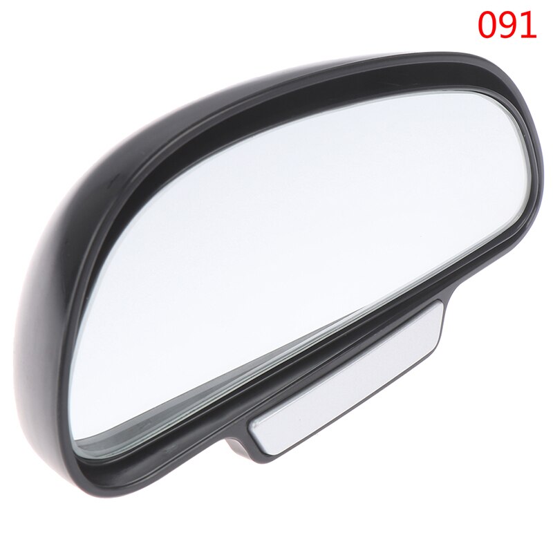 Espejo de coche negro ajustable de 360 grados, espejos retrovisores laterales anchos, forma de cierre de punto ciego para espejo retrovisor auxiliar para estacionar: 091
