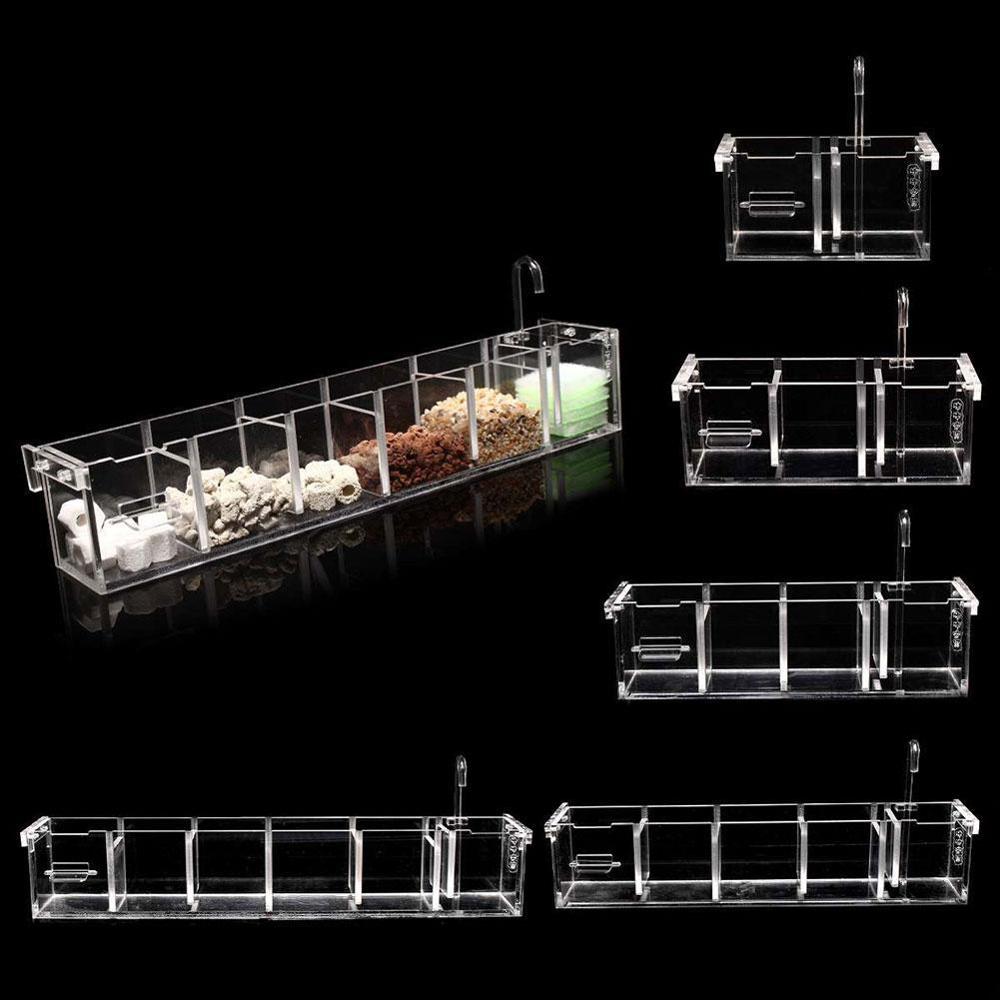 Caja de filtro acrílico 3 en 1, purificador de agua colgante externo para pecera de acuario