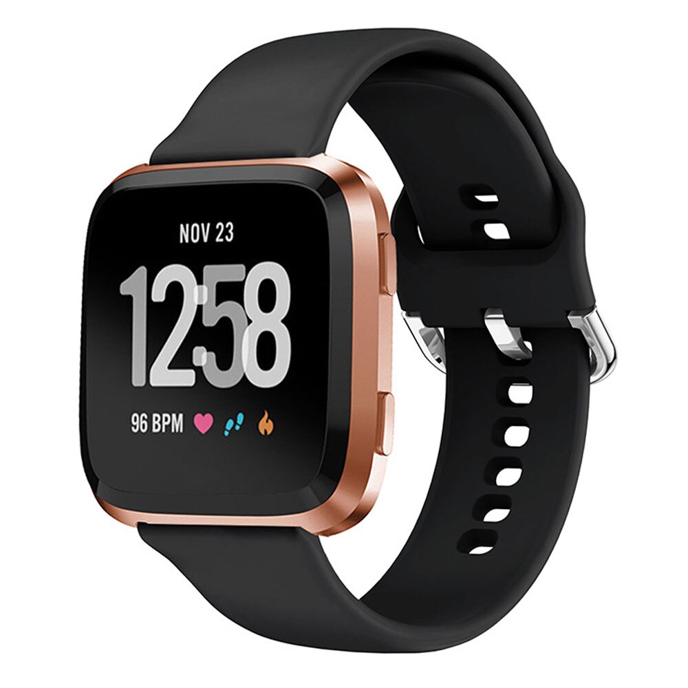 Zachte Sillicone Horloge Band Voor Fitbit Versa/Versa 2 Polsband Vervanging Horloge Band Voor Fitbit Versa 2 Accessoires: Black / For Versa 2 L Size