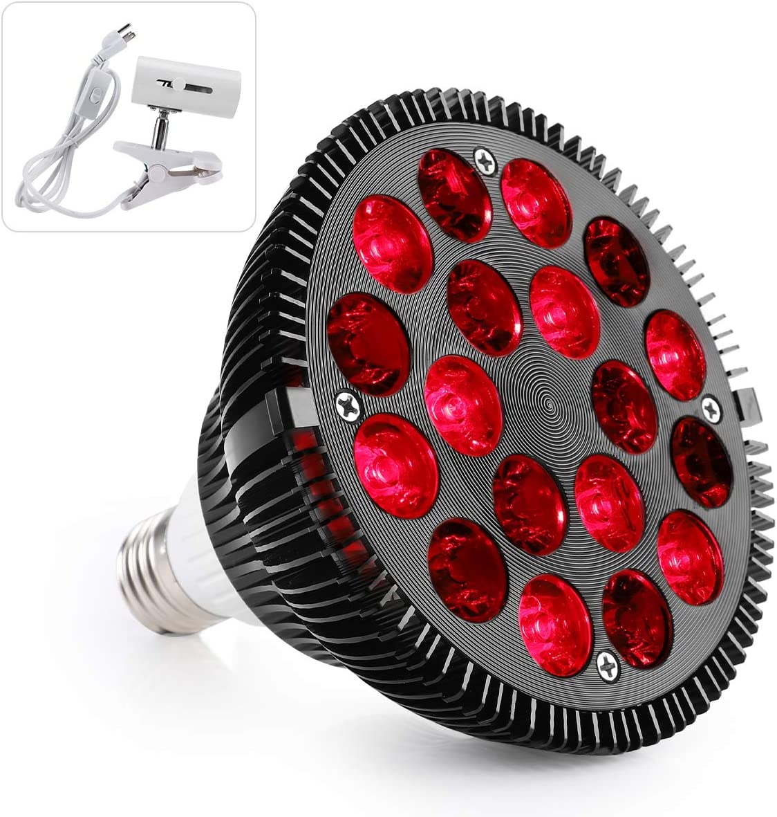54W Red Light Therapy Lamp LED Infrared Light Therapy Device 660nm 850nm Infrared Combo For Skin Care Pain Relief Health Care: Bulb with Bracket