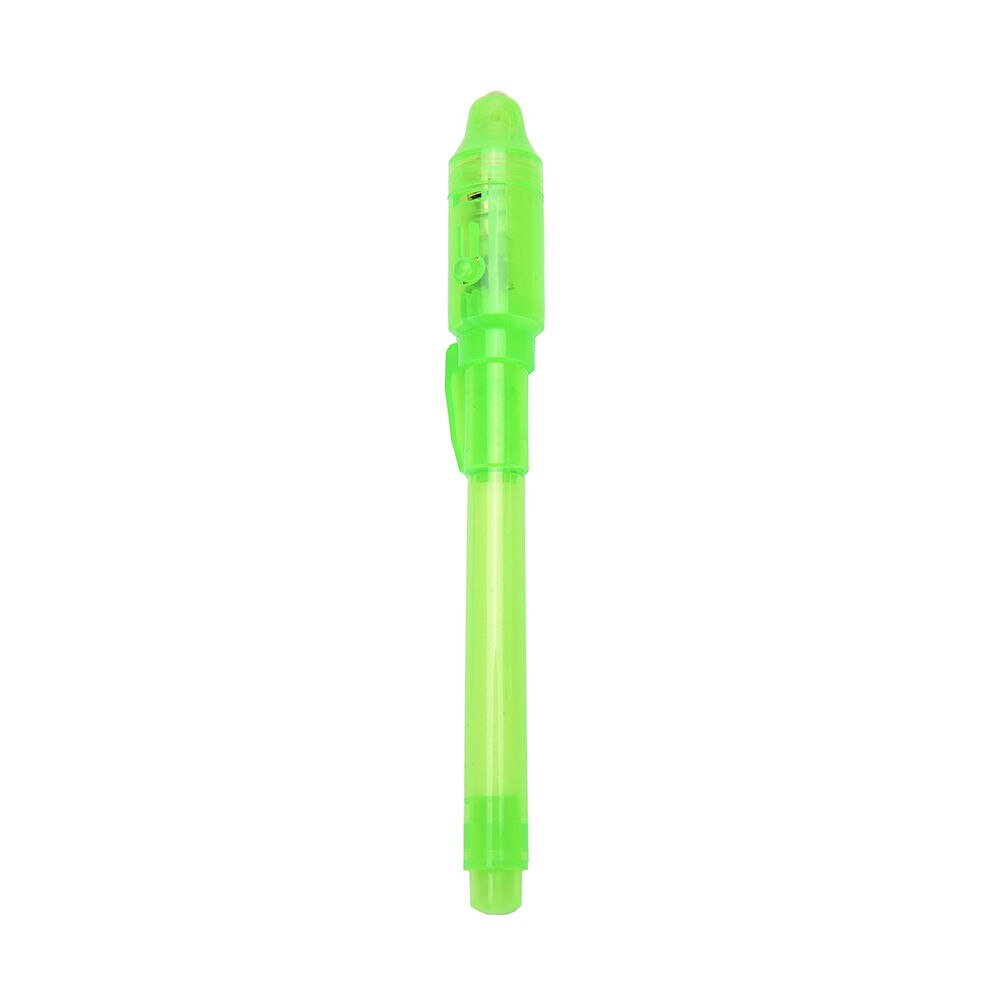 1PC Invisible Ink Pen 2 in 1 Magic Invisible Ink Pen UV Black Light Combo Security Mark School Office Supplies: Green