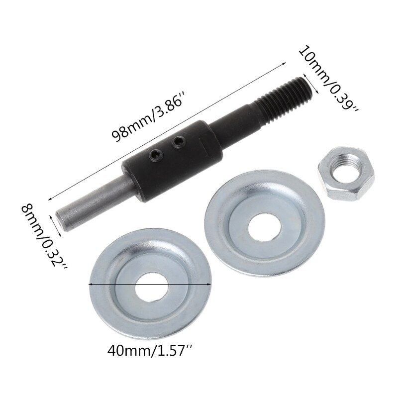Adaptador de husillo, amoladora de banco, Axial izquierdo para pulir, Motor de eje de 8Mm