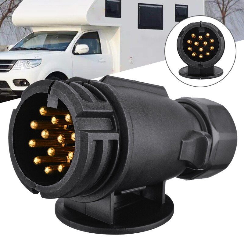1PC Car Trailer Tester 13 Pin Towing Light Cable Circuit Plug Socket 13 Core Socket 12V Electrics Diagnostic Tools