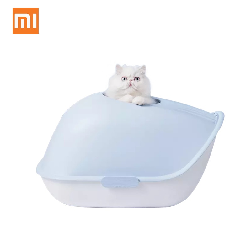 Original Xiaomi Mijia Furrytail Pet Toilet Box Dual Use Cat Litter Case Cats Lavatory Anti-Splash Loo Sandbox Cat Potty for Home