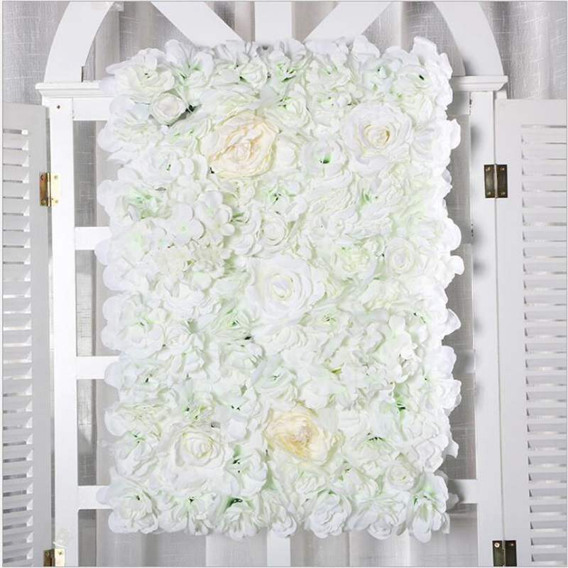 Hoge Dichtheid Bloem Muur 40X60 Cm Zijde Rose Kunstmatige Bloemen Romantische Voor Bruiloft Achtergrond Decoratie 13 Kleur: huaqian7