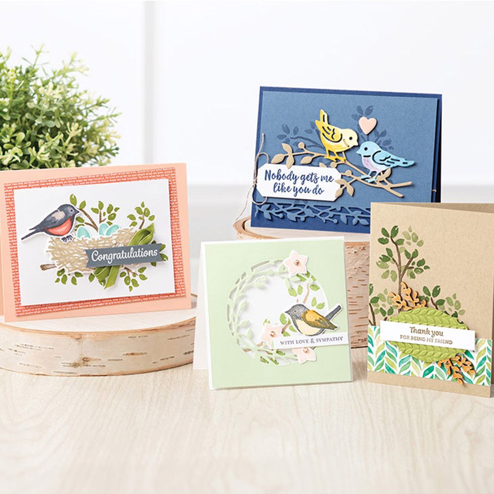 Troquelado Recortes de papel arte en relileve para hacer tarjetas DIY sello para álbum de recortes troquelado Urraca tarjeta hecha a mano hojas de sellos decorativos