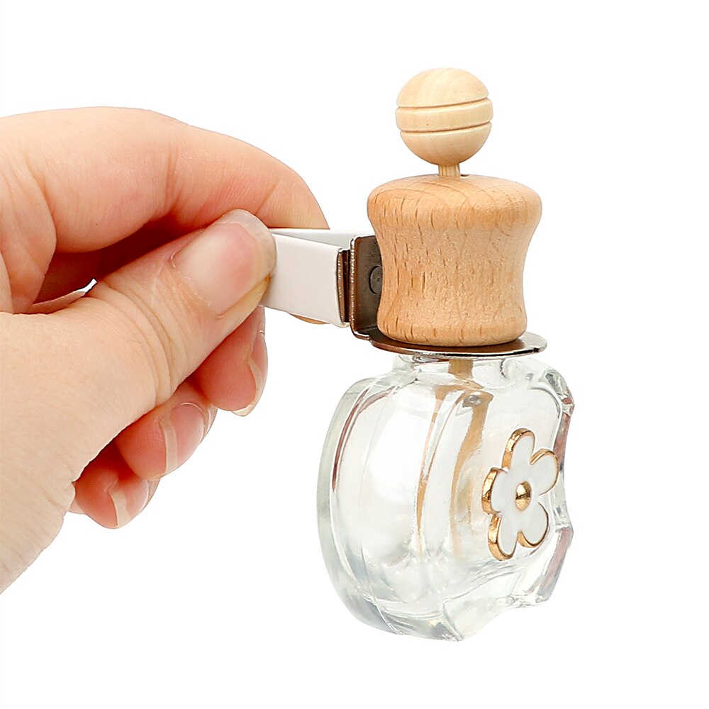 Forauto luftfrisker bil parfume klip duft tom glasflaske til æteriske olier diffuser ventil udløb ornament bil-styling