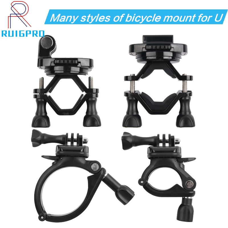 Rotatable Bike Bicycle Handlebar Mount Holder Adapter Motorbike Clip Support Bracket for Gopro Hero 10 9 8 7 6 5 4 3+ 3 SJCAM