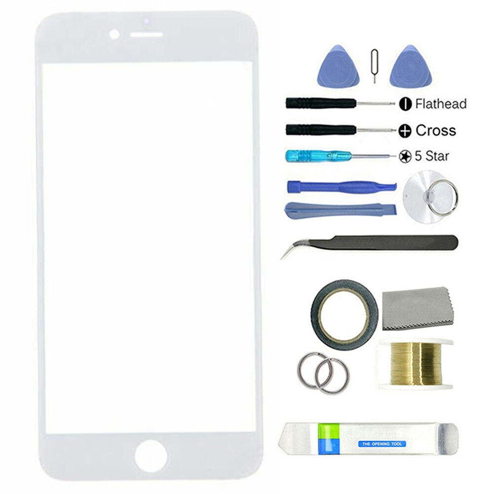 Touch Screen Glas Voor Iphone 6 6S 7 8 Plus Panel Voor Outer Glas Lens Onderdelen Vervanging