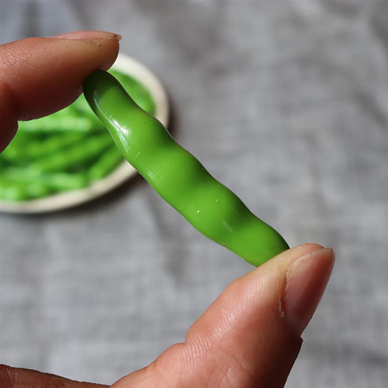 24PCS Artificial Vegetable Realistic Green Bean Simulated Vegetable Photo Prop