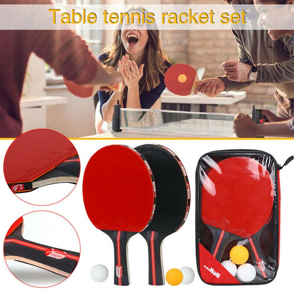 2Pcs Aktualisiert 5 Stern Carbon Tischtennis Schläger Set Leichte Leistungsstarke Ping Pong Paddle Bat mit Gute Kontrolle AAA