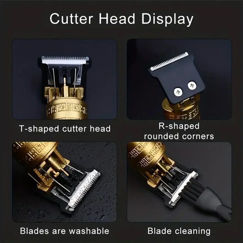 Vintage T9 électrique Portable Machine de coupe de cheveux USB charge sans fil T9 tondeuse à cheveux hommes sans fil électrique tondeuse à cheveux