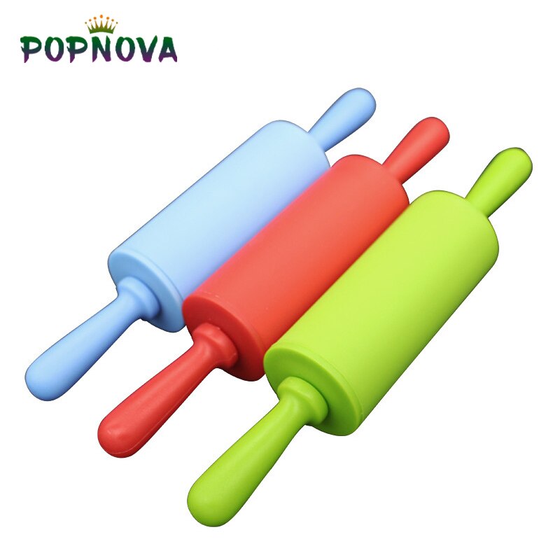 Non-stick Siliconen Deegroller Plastic Handvat Pastry Bakken Tools Deeg Knoedel Roller Gebak Bakken Tool Keuken Knoedelrol