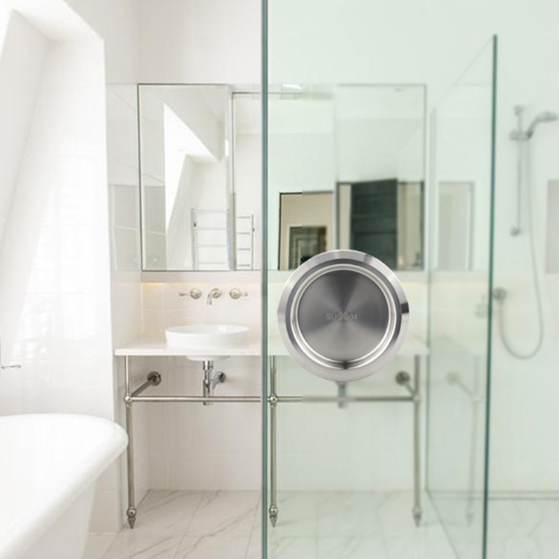 Badkamer Douche Glazen Deur Handvat 304 Roestvrij Staal Zwart Geborsteld Nikkel Schuifdeur Handvat Douche Deurklink 6mm Gat size