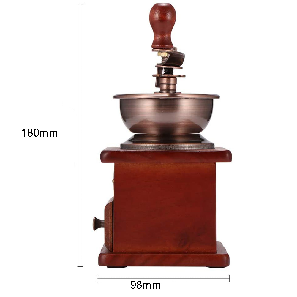 Koffieboon Grinder Koffiezetapparaat Koffie Spice Braam Molen Houten Metalen Retro Mini Handkoffiemolen Handgemaakte Maschine