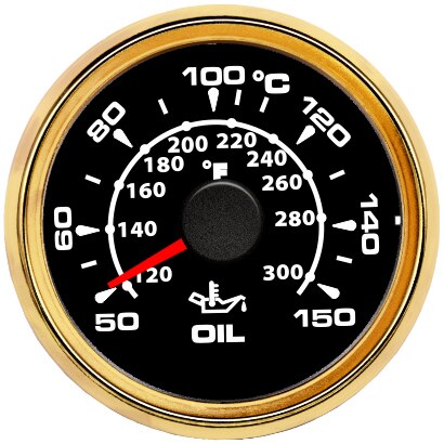 7 farve baggrundsbelysning 52mm digital olietempometer 361-19 ohm olietemperaturmåler meter 50-150 til bilbåd auto motor marine: Bg
