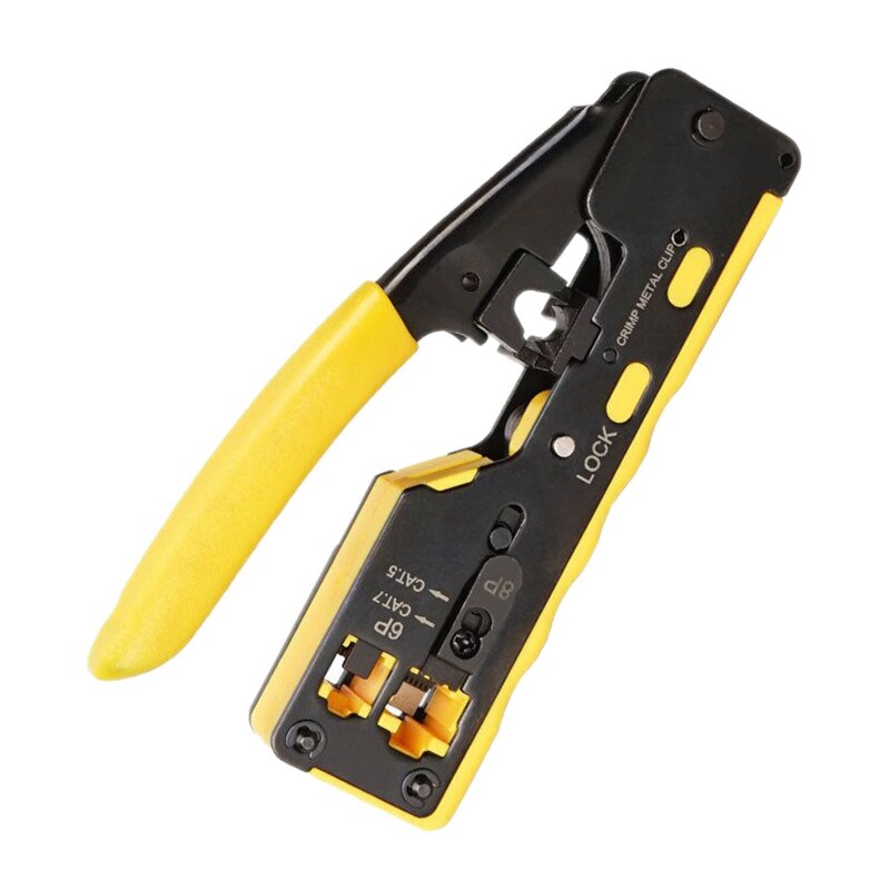 2In1 Crimping Tool Set Multi-Function Seven Types of Through-Hole Rj45 Crystal Head Network Tool Wire Stripper Network Cable Pli