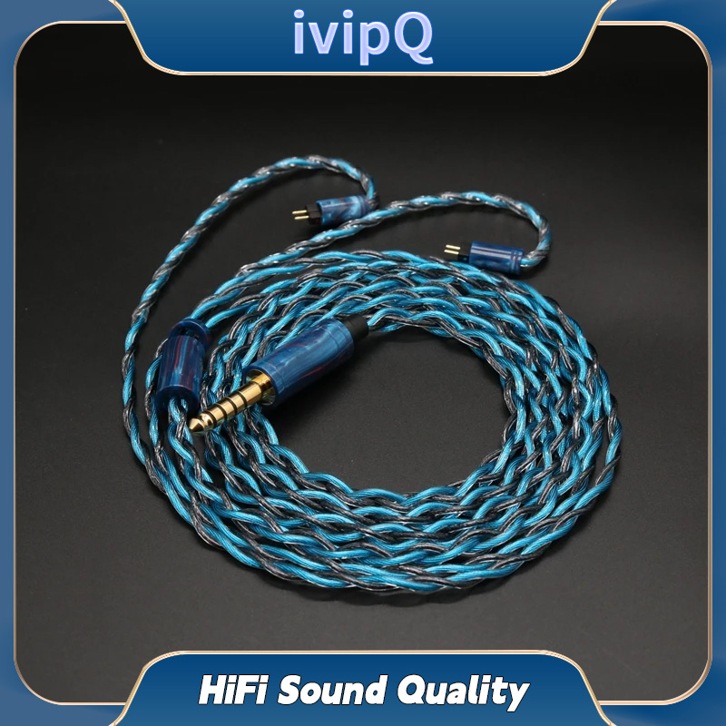 IvipQ 4 rdzenie stop grafenu posrebrzany drut MMCX 0.78mm 2 PIN QDC TFZ zamiennik kabel do słuchawek kabel do aktualizacji Audio