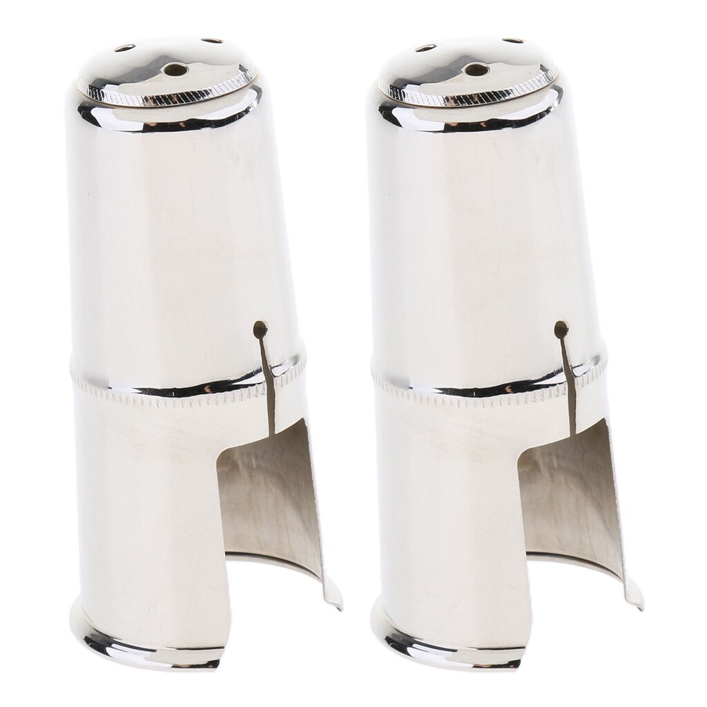 2x Metal Clarinet Mouthpiece Cap - Tooyful Wind Instrument Accessory