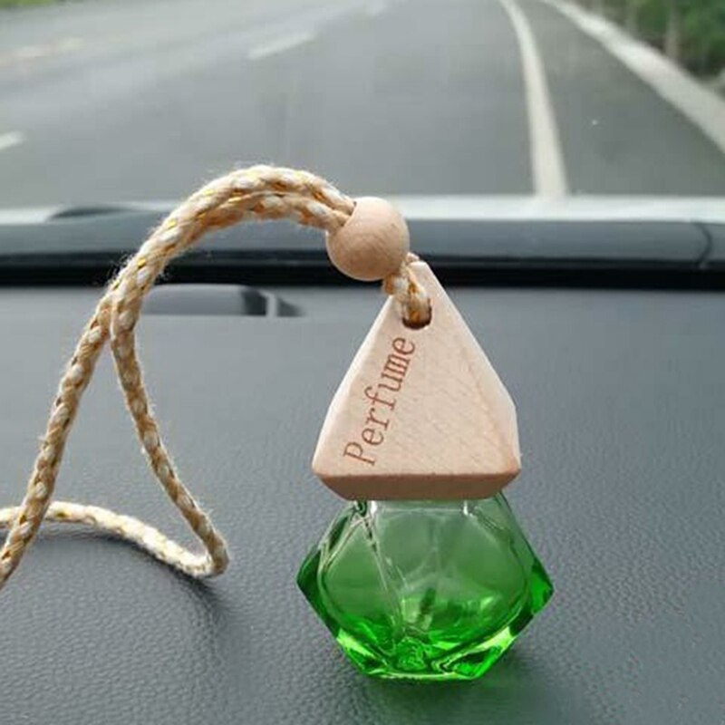 Auto Parfüm anhänger Lufterfrischer Glas Klare Nachfüllbar Auto Duft Für Parfüm Hängen Leere Flasche Auto Zubehör Innen