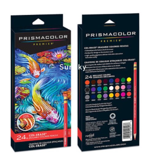 150 full color prismacolor premier pencil,Prismacolor Soft Colored Pencils,artist sketching pencils with extra tool PC14420: 24 erasbale