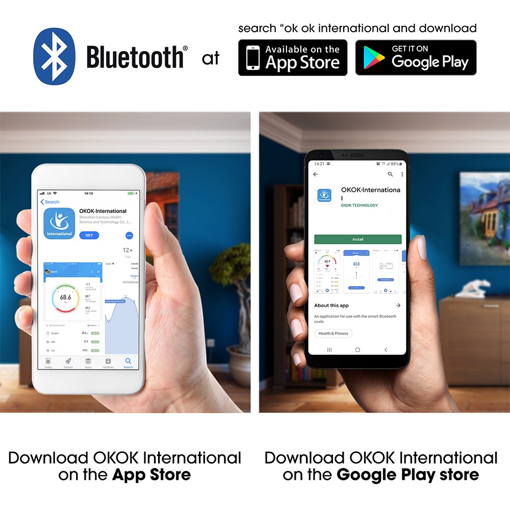 Smart Bluetooth Body Fat Scale BMI Scale Smart Home Electronic ​LED Digital Bathroom Weight Scale Body Composition Analyzer