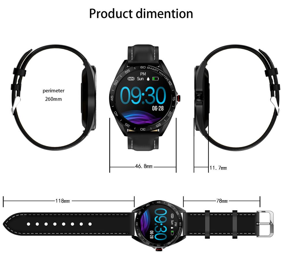 K7 écran rond montre intelligente fréquence cardiaque pression artérielle moniteur de sommeil Smartwatch Fitness Tracker horloge pour hommes pk Huawei