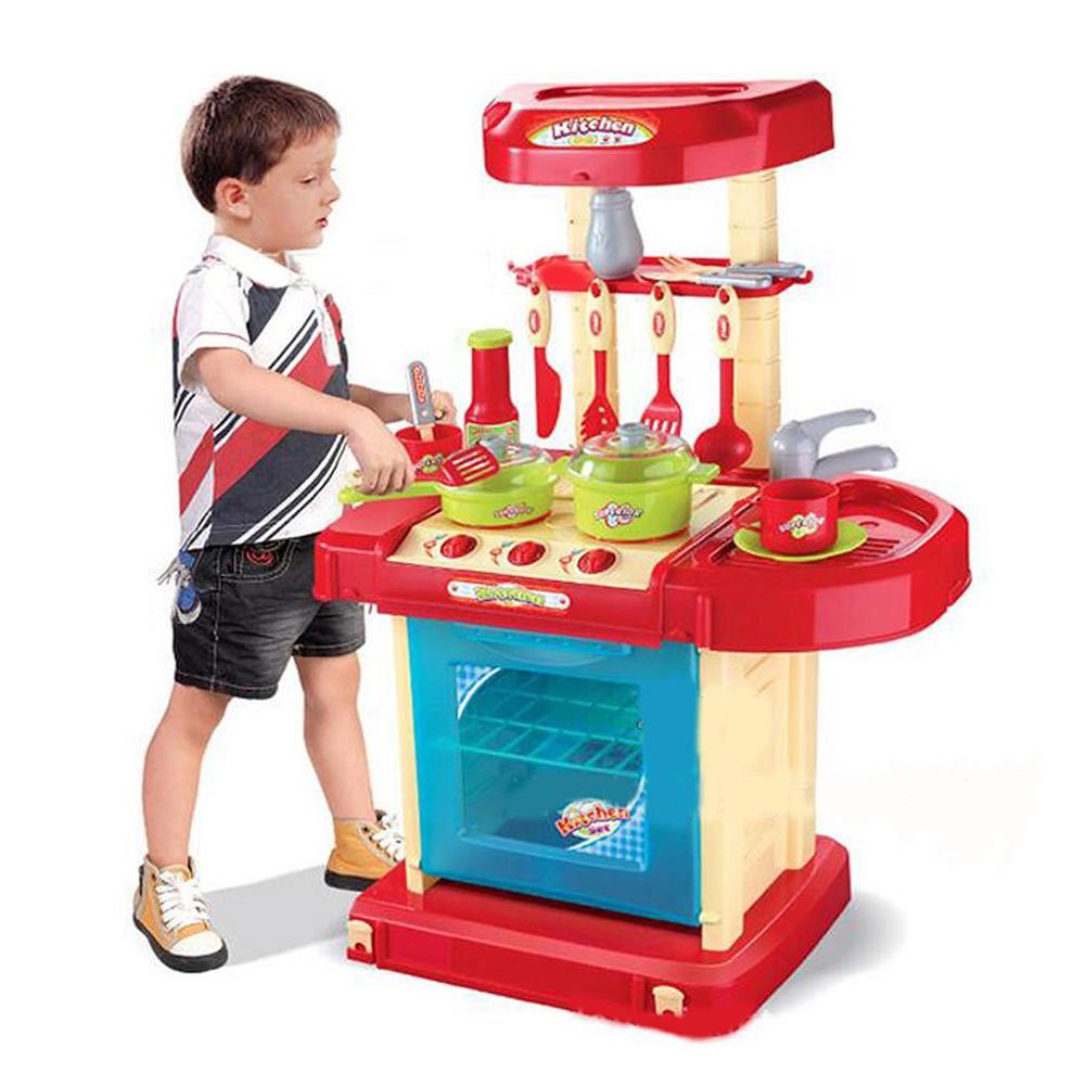 Ruspela Kitchen Pretend Play Toys For Children 25Pcs Kitchen Toys