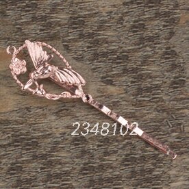 10 stks Vintage Bloem Motief Vogel Haar Sieraden Charm Vrouwen Haarspeld Haarspeld Woord Map Hairclips Haarspeldjes Retro Haar Dragen: Rose Gold